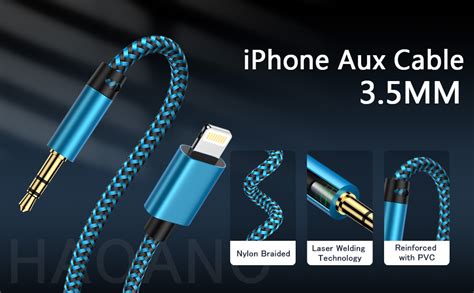 Iphone Aux Cord [2pack 3ft] Lightning To 3 5mm Audio Auxiliary Cable For Iphone 14