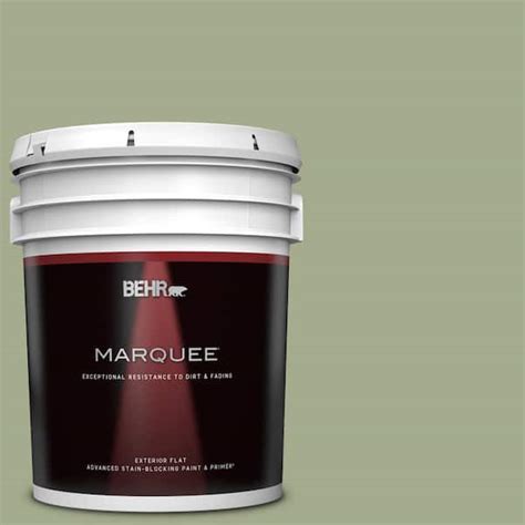 BEHR MARQUEE 5 Gal PMD 36 Mountain Sage Flat Exterior Paint Primer