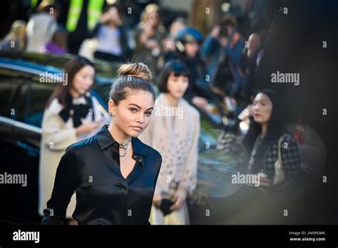 French actress and model Thylane Léna Rose Blondeau arrives at Chanel