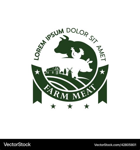 Farm animals logo Royalty Free Vector Image - VectorStock