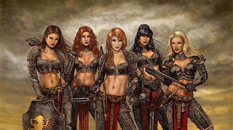 Artwork Fantasy Art Women Warrior Wallpaper World Of Fantasy