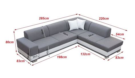 Medidas de sofá rinconera cama con cojines Barbados Modern Sofa