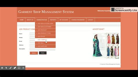 Garment Shop Management System Php And Mysql Project Source Code