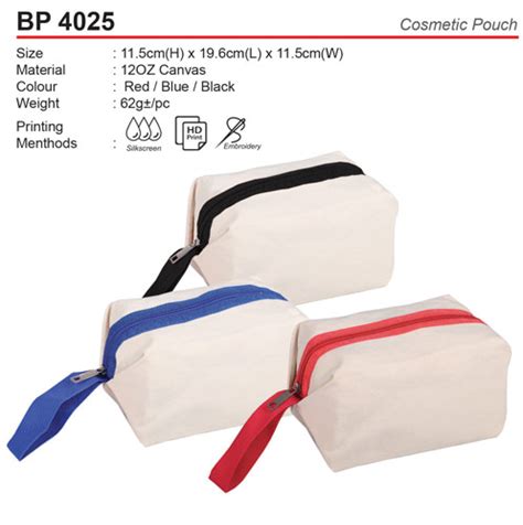 Canvas Cosmetic Bag Bp4025 Pembekal Cenderahati