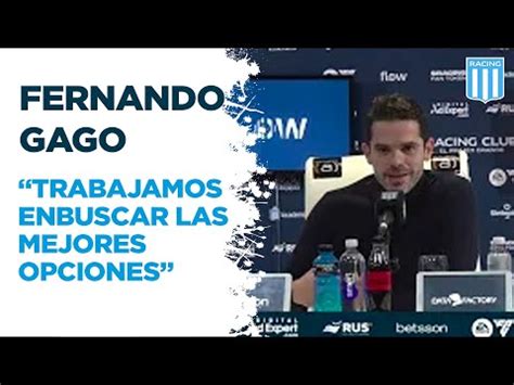 Conferencia De Prensa De Fernando Gago Fecha 25 Racing 1 Vs R