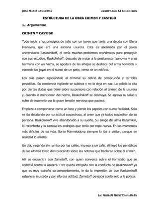 Estructura De La Obra Crimen Y Castigo PDF