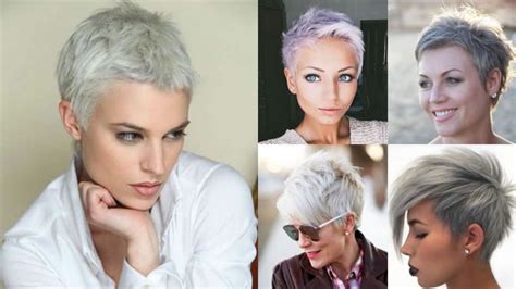 Grey Pixie Hair Cut And Gray Hair Colors For Short Hair