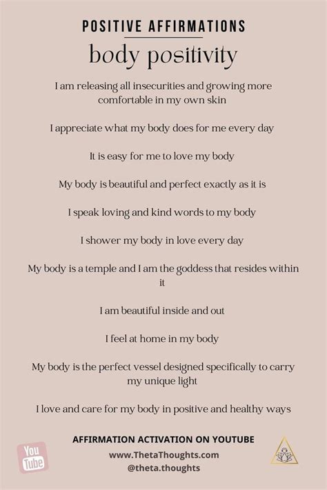 42 Body Positive Affirmations For Total Self Acceptance Artofit