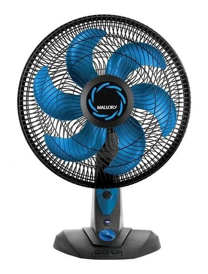 Ventilador De Mesa Ultra Turbo Mallory Cm V Preto Azul