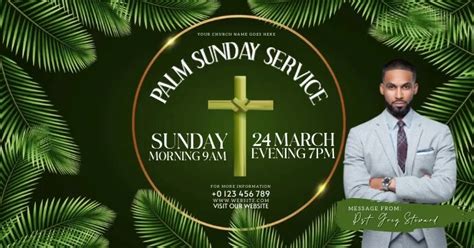 Church Palm Sunday Service Flyer Template Postermywall