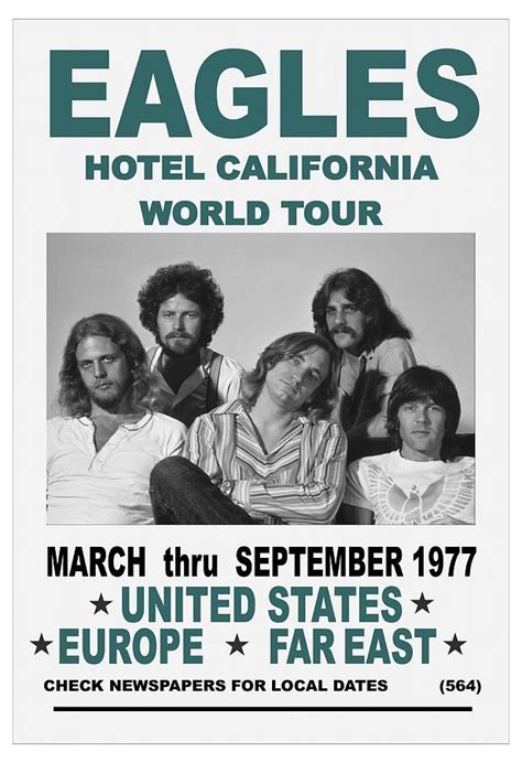 The Eagles hotel California concert poster 1977 Digital Art by Peter ...