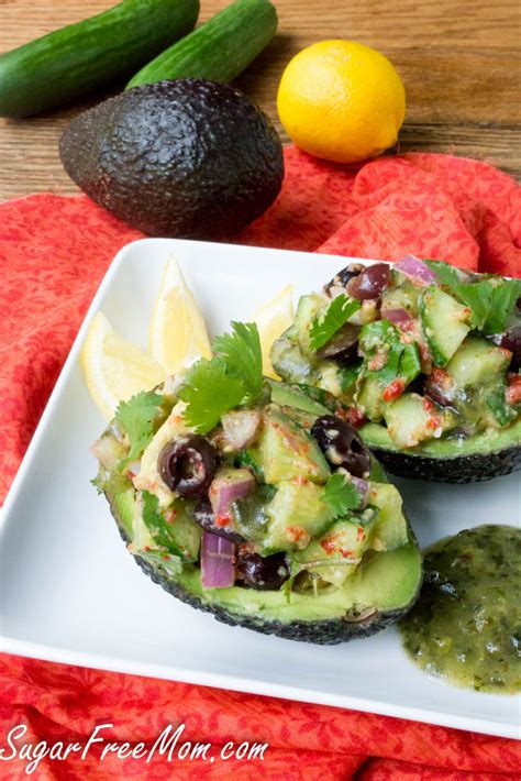 Mediterranean Salad Stuffed Avocado Paleo Low Carb Sugar Free Mom