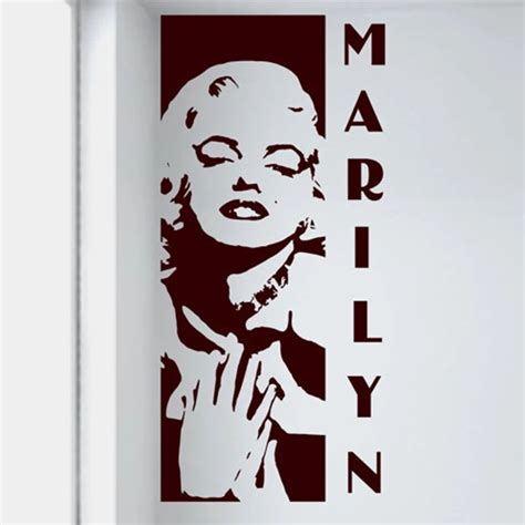 Marilyn Monroe Wall Decal Removable Stickers Portrait Of Monroe Poster Mural Vinyl Wall Art