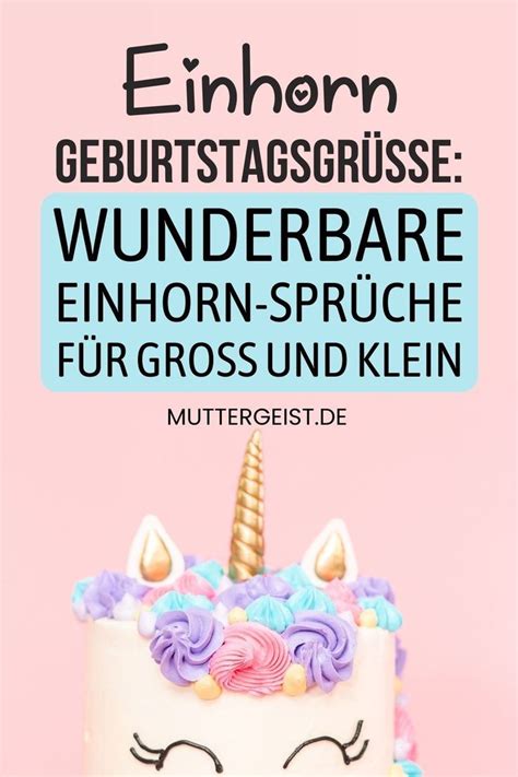 Einhorn Geburtstagsgr E Gl Ckw Nsche Mit Einhorn Zaubern