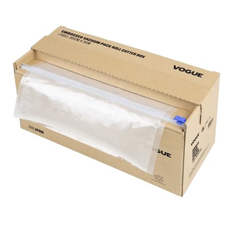 Vogue Vacuum Pack Roll With Cutter Box Embossed Mm Width Ap