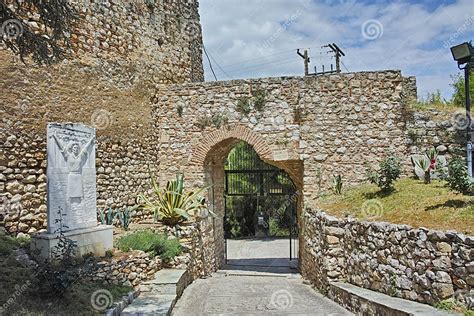 Entrance Of The Castle Of Lamia City Central Greece Stock Image