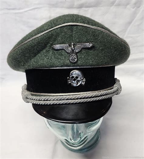 Ww2 Wwii German Third Reich Nsdap Ss Officers Totenkopf Skull Visor Cap