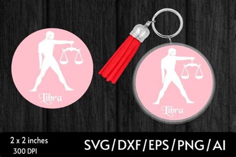 Libra Zodiac Symbol Keychain SVG Graphic By Rizu Designs Creative Fabrica