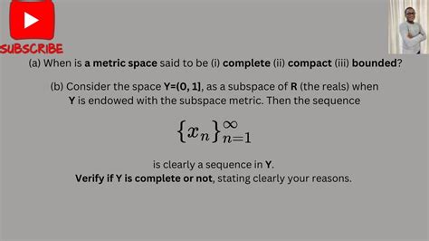 M Metric Completeness Compactness Boundedness Youtube