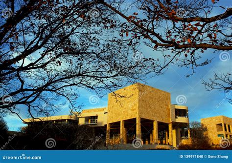 Architecture Exterior, Getty Museum Editorial Image - Image of bottom ...