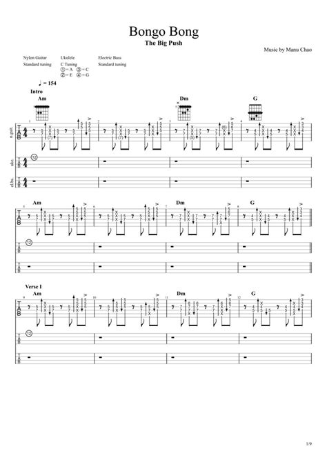 Bongo Bong Manu Chao Cover Tab Chords The Big Push