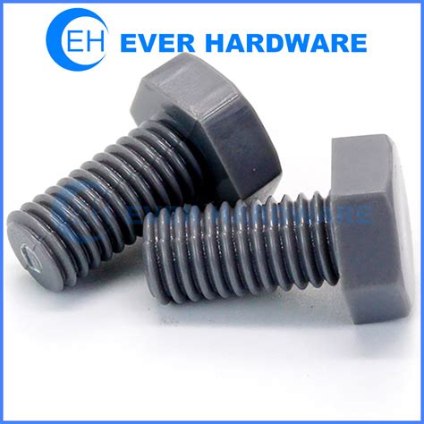 M Pvc Hex Bolts Din Corrosion Resistant Polyvinyl Chloride Resin