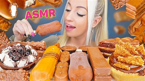 Asmr Eating Chocolate Ice Cream Candy Bars Cake Milka 초코아이스크림 초콜릿