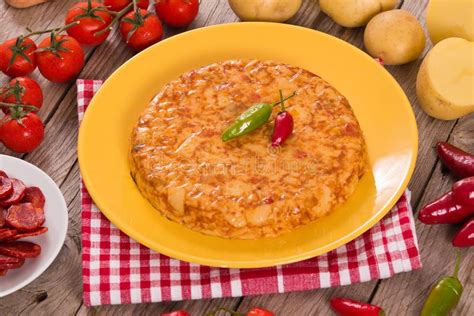 Spanish omelette. stock photo. Image of frittata, lunch - 143533828