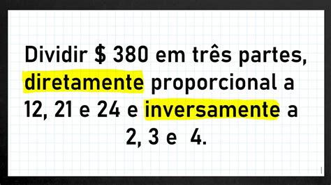 Divis O Inversamente Proporcional Exerc Cios Braincp