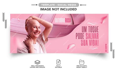 Campanha De Banner De Mídia Social Outubro Rosa Modelo Um Toque Pode