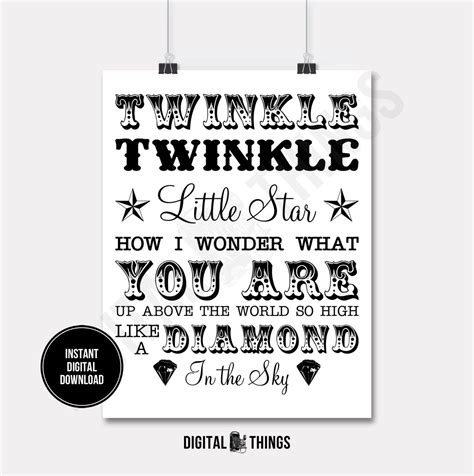 Twinkle Twinkle Little Star Nursery Decor Art Baby Decor Art - Etsy