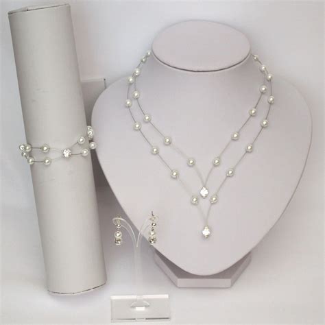 Parure Mariage Blanc Et Strass Collier Mariage Bijoux Mariage