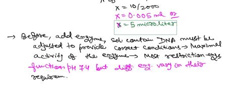 Solved Restriction Enzyme Digestion Plasmid Is A Concentration Of