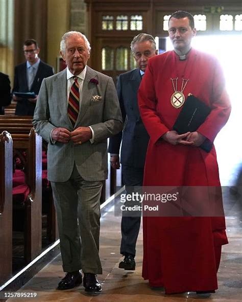 King Charles Iii With Dean Of Armagh The Very Revd Shane Forster