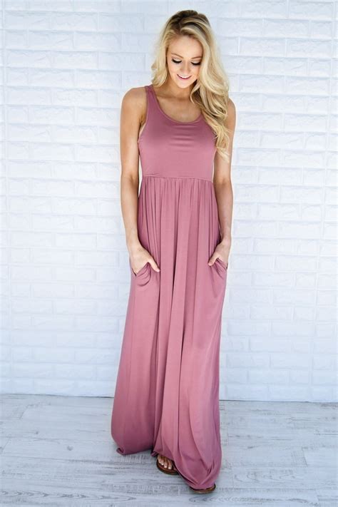 Mauve Maxi Tank Dress The Pulse Boutique