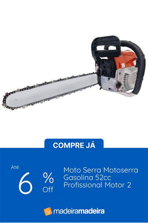 Moto Serra Motoserra Gasolina 52cc Profissional Motor 2