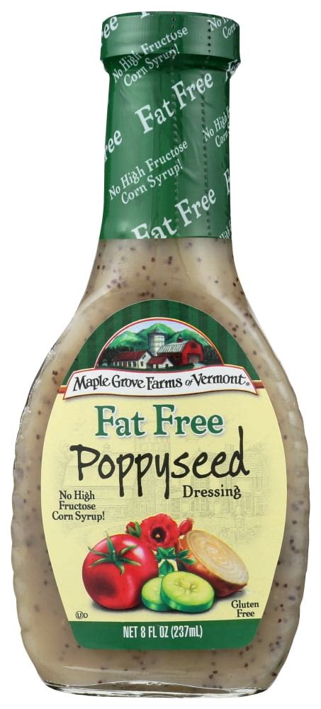 Maple Grove Farms Fat Free Salad Dressing Poppyseed Dressing 8 Fl Oz