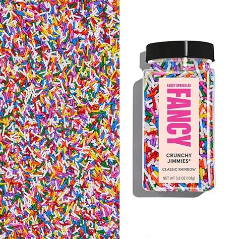 Fancy Sprinkles Classic Rainbow Crunchy Jimmies Real Sugar