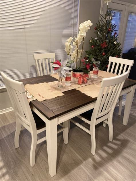 Stratford Caylie Farmhouse 5 Piece Dining Set Big Lots Farmhouse