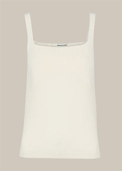 Ivory Mixed Rib Tank Top Whistles