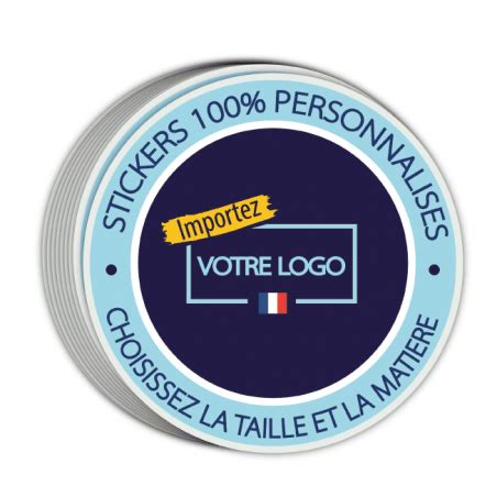 Stickers 100 Personnalisés Ronds Livraison Express en 24h