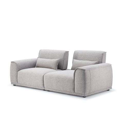 Master Three Seater Sofa Linen Upholsteryplywood Framehidden Legs