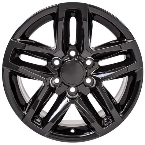 Silverado Wheels Cv34b Silverado Rims Black 18 Inch Chevy Trail Boss Rims Set