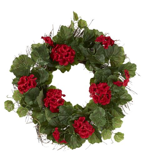 Spring Floral 21 Geranium Wreath Red Red Geraniums Wreaths Spring