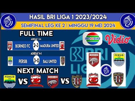 Hasil Semifinal Leg Ke 2 Liga 1 Hari Ini Borneo Fc Vs Madura United