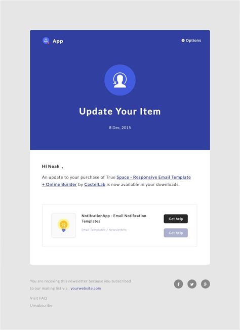 NotificationApp - Responsive Notification Email HTML Templates | Email ...