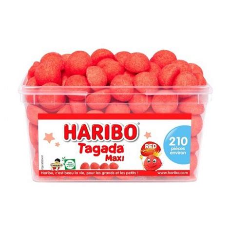 Bonbons Haribo Maxi Tagada Fraise Bonbons Tubos Milleproduits