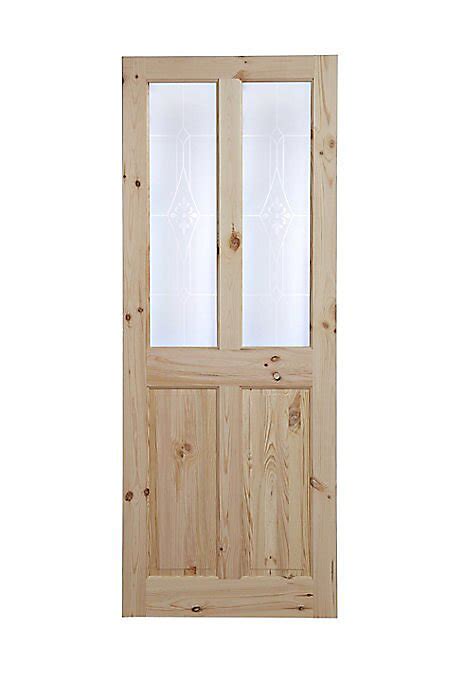 Bandq 4 Panel Frosted Glazed Internal Door H1981mm W686mm T35mm