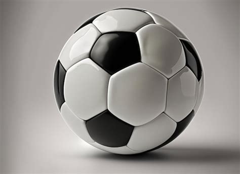 Premium AI Image A Black And White Soccer Ball With The White And