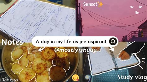 Productive Day In A Life Of A Jee Aspirant Pcm Student Th Grader